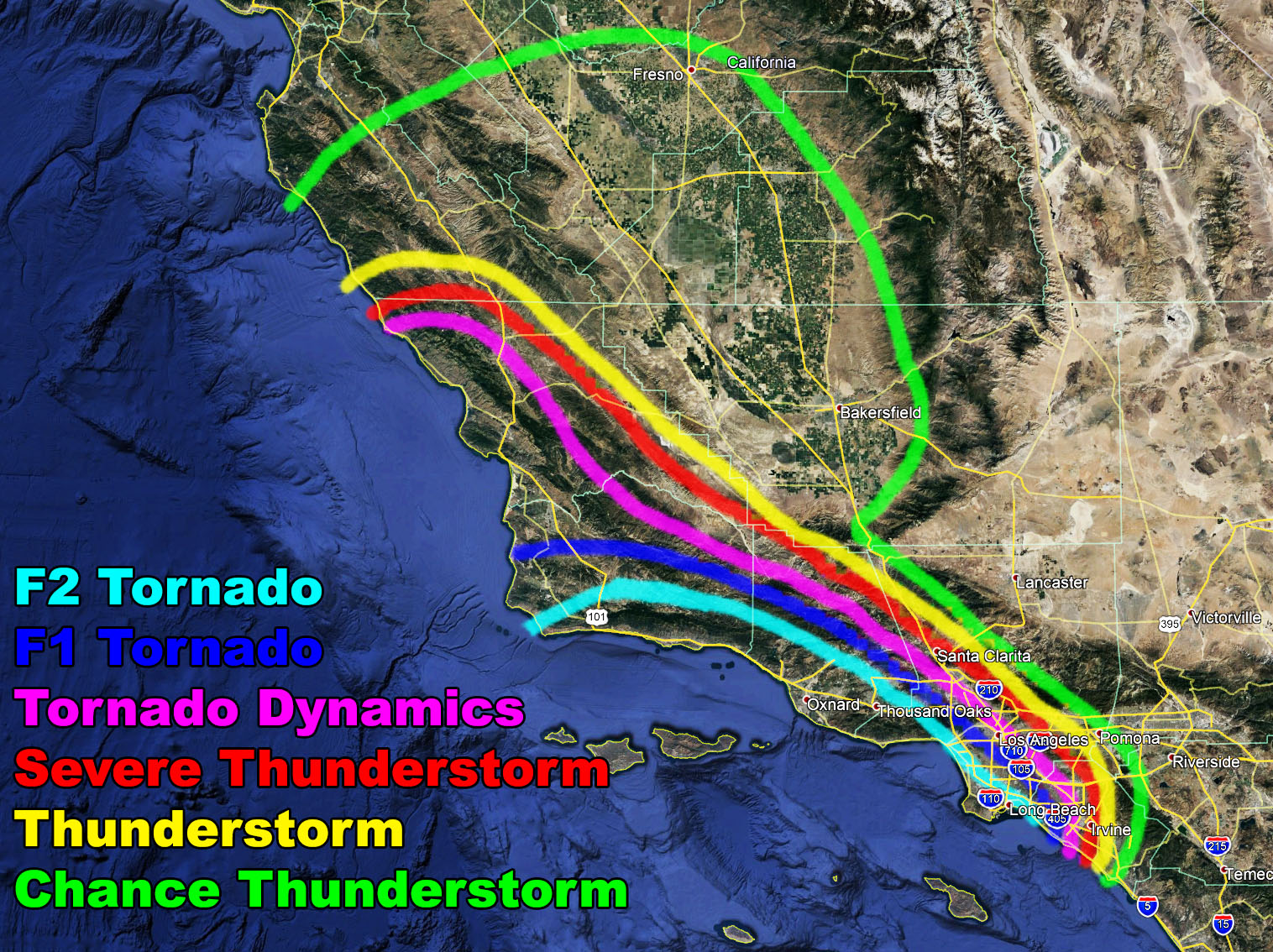 Tornado Watch Southern California Weather Force