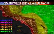 Major Pacific Storm Diane Declared:  Category Four Impacts Tuesday