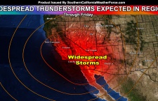 Widespread Shower and Thunderstorm Event To Strike Southern California Through Friday; Video Included