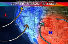 July 2016 Temperature and Precipitation Forecast For Southern California