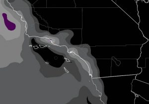 All our models are showing precipitation from the deeper marine layer Mon or Tues
