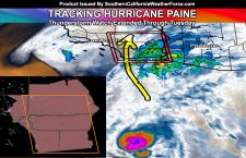Hurricane Paine Increasing Storm Potential For Los Angeles Eastward; Thunderstorm Watch Extended