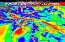 Fierce Santa Ana Winds Strike Southern California, Lasting Through Saturday