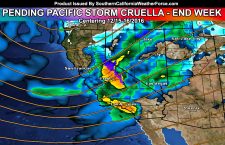 Pacific Storm Cruella Aims For Thursday into Thursday Night For Southern California