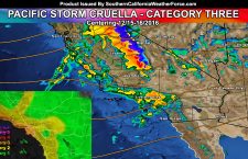 Pacific Storm Cruella Impacts Today, Intensifies Tonight, and Leaves Friday; Category Three