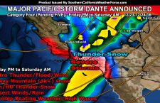 Major Pacific Storm Dante Announced;  Category Four Later Friday into Saturday