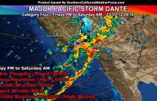 Major Pacific Storm Dante Impacting Southern California; Alerts Issued