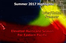 Long Range Weather Forecast:  Rest of Summer 2017