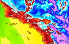 June 18, 2017 High Temperature Model Forecast; The Start Of The Inland Heatwave