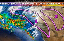 Intense Lightning Storms Offshore and across Santa Barbara;  Who Is Next?