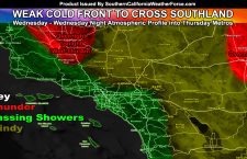 Cold Front To Zip Through Southern California Tonight into Thursday Morning