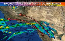 Details: Tropical Cyclone Lidia To Affect Southern California Today Through Tonight