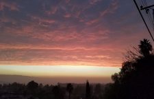 Rare Narrow Cloud Band Sunset:  October 29, 2017:  Southern California