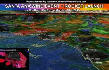 Strong Santa Ana Winds and High Fire Danger + Vandenberg Air Force Base Launching Monday
