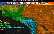 Tail-End Charlie System To Bring Some Rain Through Monday; Gusty Winds In The Deserts