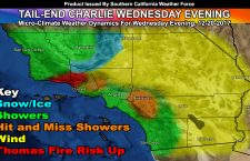 Tail-End Charlie System To Bring Mixed Weather Dynamics from Snow, Rain, and Then Strong Santa Ana Winds