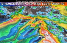 OFFICIAL:  Damaging Santa Ana Winds To Return Tonight Into Thursday; San Diego Now Included