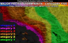 Category Five Major Pacific Storm Nikita Impacts Tuesday, Delivering Once in Every Three To Five Year Storm Dynamics to Southland