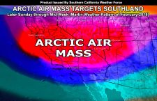 Arctic Air Mass Heading For Southern California As We Start The Martin Weather Pattern of February 2018