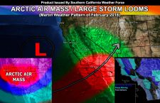 Arctic Air-mass Settles Over Southern California; Large Storm Looms In The Long Range