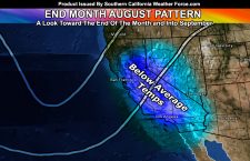 Rare End August Below Normal Temperatures Across Southern California; A Look At September
