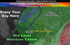 Tropical Storm ROSA Pushes ‘Monsoon-like’ Atmosphere Into Southern California; Alerts Issued In Spots