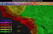 Major Pacific Storm QUINTIN Set To Hit Tonight Through Thursday Across Southern California; Category Four