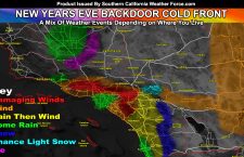 Damaging Santa Ana Winds Imminent With Multiple Weather Types In Various Zones Through New Years Day;  Find Yours Inside