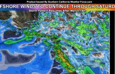 Santa Ana Wind Pattern To Continue Through Saturday;  Next Storm Pattern On The Horizon