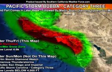 Pacific Storm Bubba To Rear-end Southern California later Thursday into Friday With Second Half; Martin Storm Diamond System Hits Later Sunday into Monday