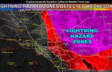 Initial Details; Strong Winds Across The Region Today; Thunderstorms East of Los Angeles On Your Wednesday