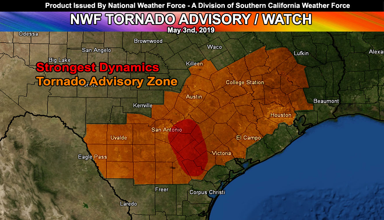 Tornado Advisory Embedded Watch For South-Central to Southeast Texas; May 3, 2019