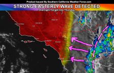 Details: Strong Easterly Wave Silently Moving Toward Southern California Metros, Impacts Overnight into Thursday With Widespread Thunderstorms Expected