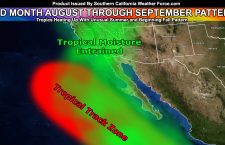 Heat, Then Average, Then A Burst Of Monsoonal Moisture By End Month With September Having Hurricane Connections Into California