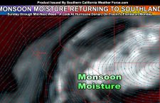 Monsoonal Moisture Flow Returns Later This Weekend into This Next Week;  Hurricane Dorian On Track To Hit Florida As A Major Hurricane