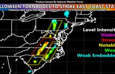 Halloween Tornado Outbreak To Strike East Coast States;  Strong Tornado Dynamics Detected By Tornado Risk Analysis Model