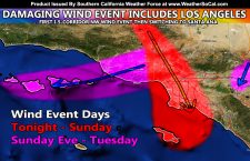 Damaging Los Angeles I-5 Corridor Wind Event Imminent; Then Northeast Flow Switches For A Santa Wind Event; Stormy Christmas Period