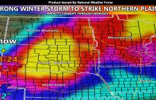 Snow and Ice Forecast For The Northern Plains From Now Through The Weekend