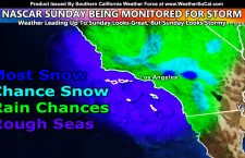 FIRST LOOK:  Outside Slider System from Alaska To Bring Rain, Thunderstorm, Gusty Wind, and Mountain Snow Dynamics To Various Parts of Southern California by Sunday