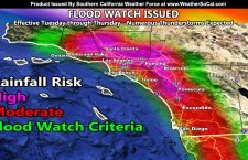 Flood Watch Issued For Southern California ahead of Major Pacific Storm GAVIN, Category Five For The Metros With Heavy Rain and Thunderstorms Tuesday through Thursday; Details