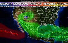 Arizona Monsoon Forecast Released:  Above Average Monsoon Expected In Arizona With Above Average Temperatures Mixed In