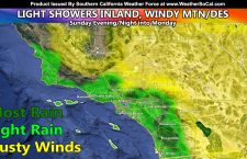 Showers In Metro Zones Expected This Evening Through Monday Morning, Including Gusty Mountain and Desert Winds