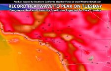 Record Breaking Heat and Humidity To Peak On Tuesday Across Southern California; Details