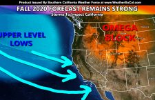 Above Normal Precipitation Still Expected For Fall 2020 in Southern California With Omega Block Feature Projected