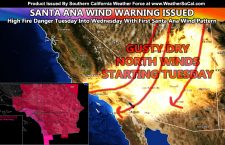 OFFICIAL:  Santa Ana Wind Warning Issued Across Parts of Southern California; Fire Weather Warning Embedded; Wind Models Available