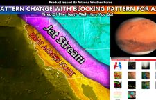 Pattern Change:  Colder Pattern Set To Move Into Arizona With Cutoff Blocking Pattern; View MARS Tonight at the closest approach
