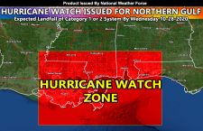 Hurricane Watch Issued:  Hurricane ZETA to Impact Northern Gulf Coast By Wednesday