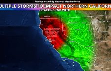 Jet Stream Pattern To Bring Multi-Day Flooding Rain Events To The Northern half of California Starting End Week and Going Into Next Week