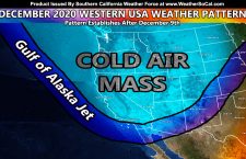 December 2020 Southern California Weather Pattern Forecast Suggests Anti-La Nina Characteristics With Cold Western USA Trough