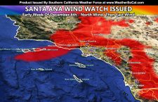 Santa Ana Wind Watch Issued For Early This Next Week, Right On The Heels Of The Current Event